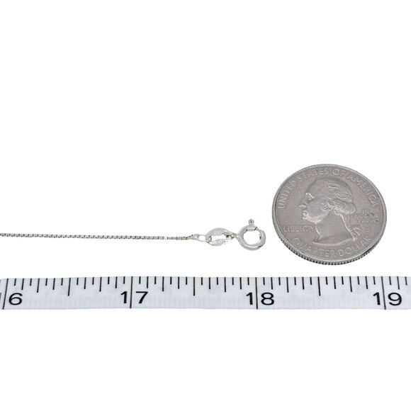 Box Chain Necklace | Vintage Italian IBB Sterling Silver 925 | 18" - Picture 2 of 3